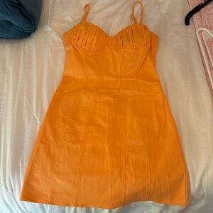 Astr The Label Orange mini dress size small